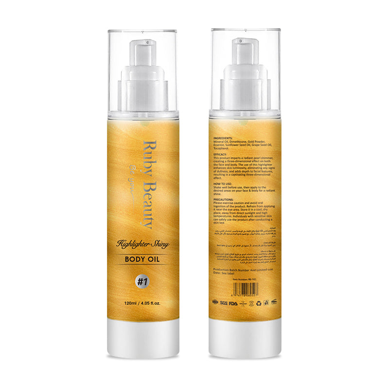 Highlighter Shiny Body Oil RubyBeautyBU