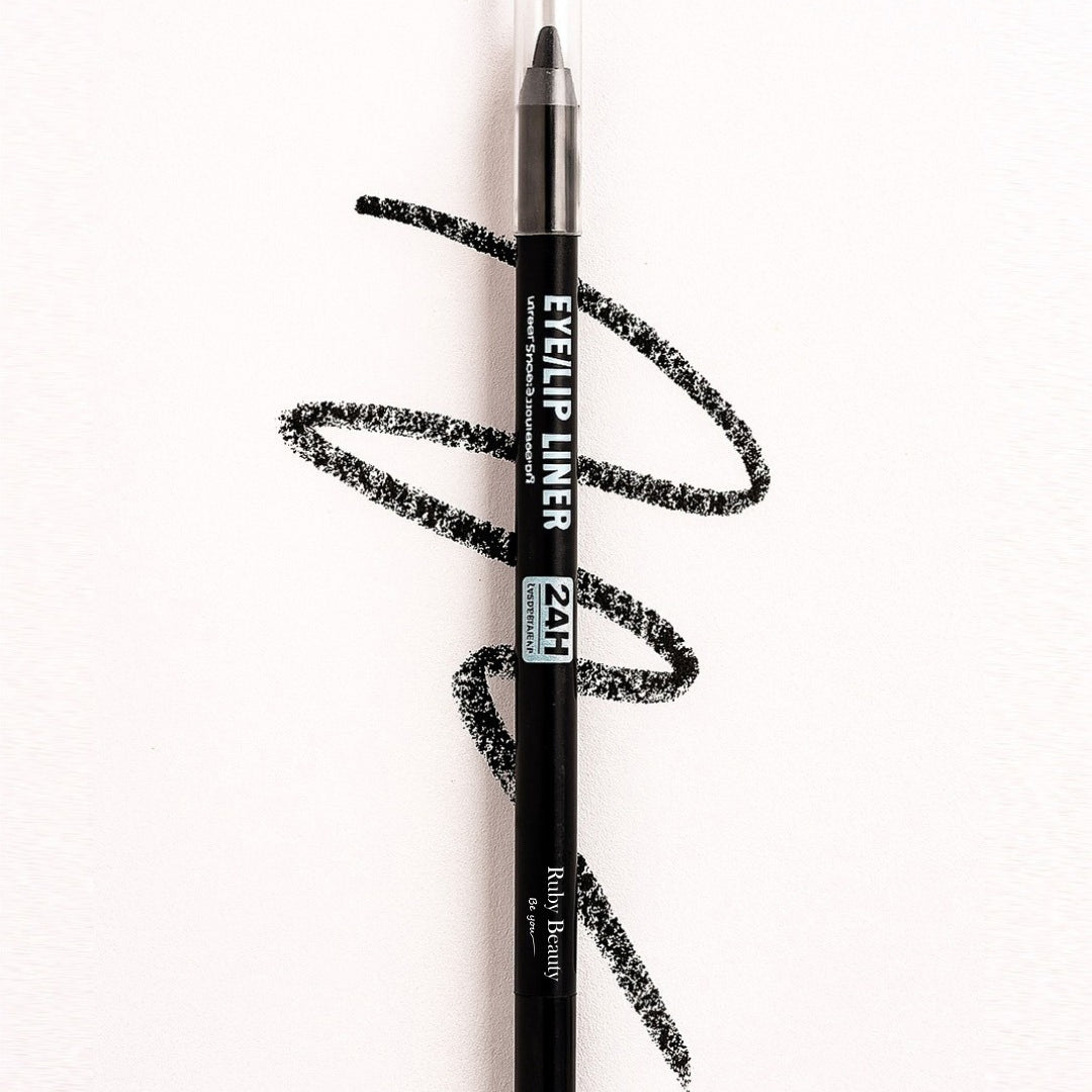 Ruby Beauty 2-in-1 eye and lip liner in black β waterproof and smudge-proof pencil for Lebanon market