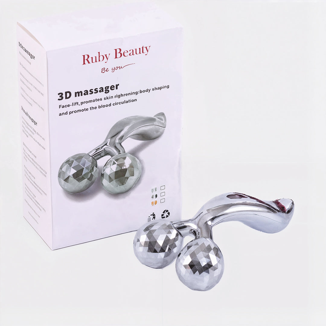 Ruby Beauty 3D Massager with packaging for face and body care