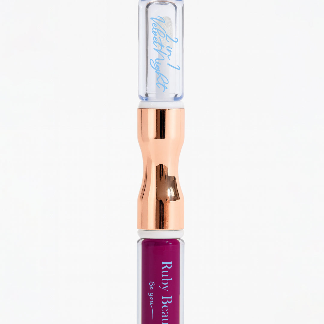 Ruby Beauty Velvet Night 2-in-1 Lipstick and Lip Oil with glossy finish