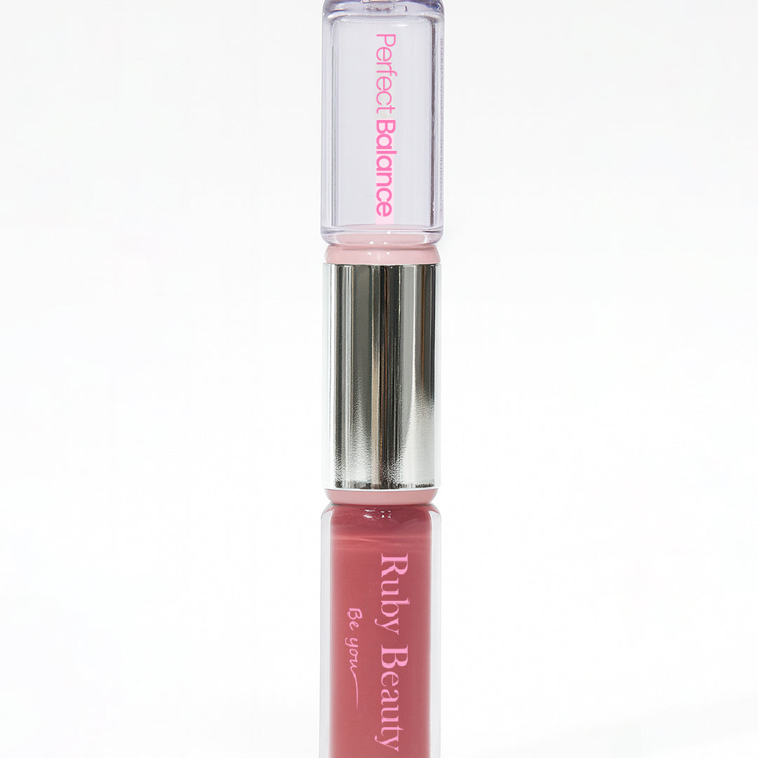 Ruby Beauty Perfect Balance 2-in-1 Lipstick and Lip Oil with glossy finish -SHADE 3
