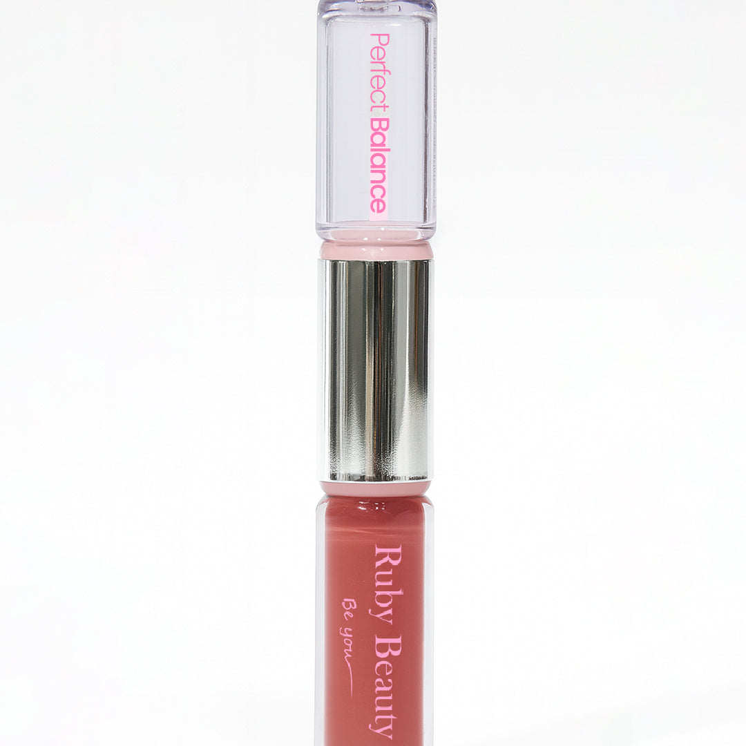 Ruby Beauty Perfect Balance 2-in-1 Lipstick and Lip Oil with glossy finish -SHADE 4