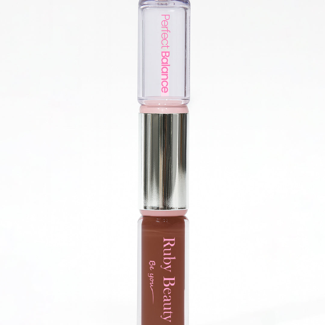 Ruby Beauty Perfect Balance 2-in-1 Lipstick and Lip Oil with glossy finish -SHADE 6