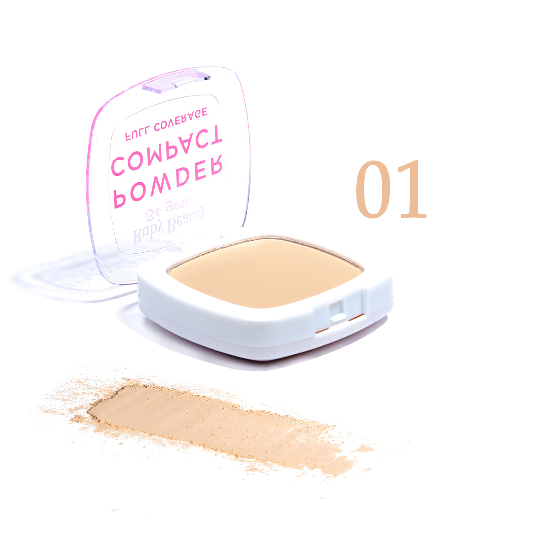 Ruby Beauty Compact Powder Shade 01 – Light Beige Matte Finish