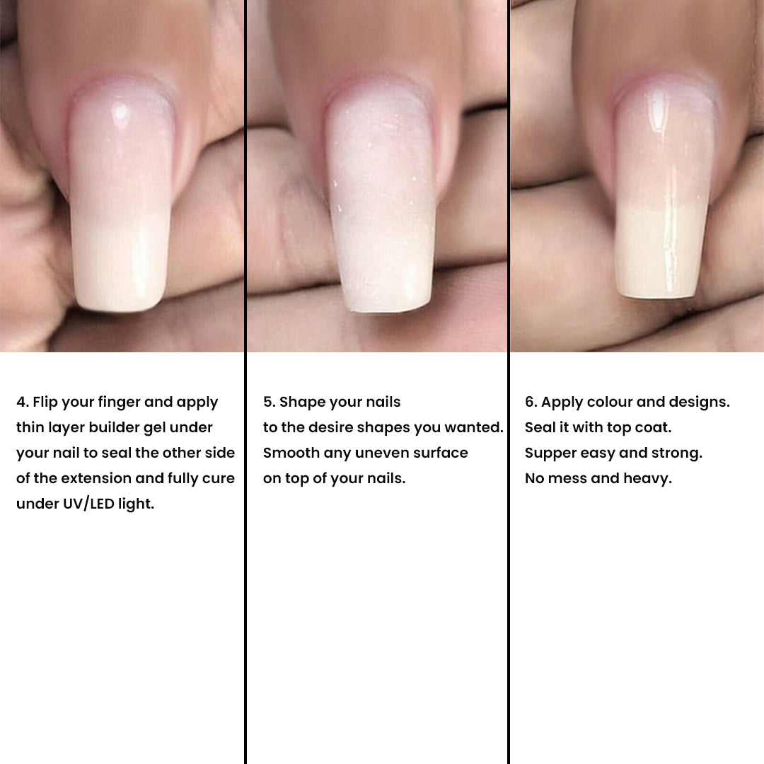 Step 2 sealing underside with builder gel