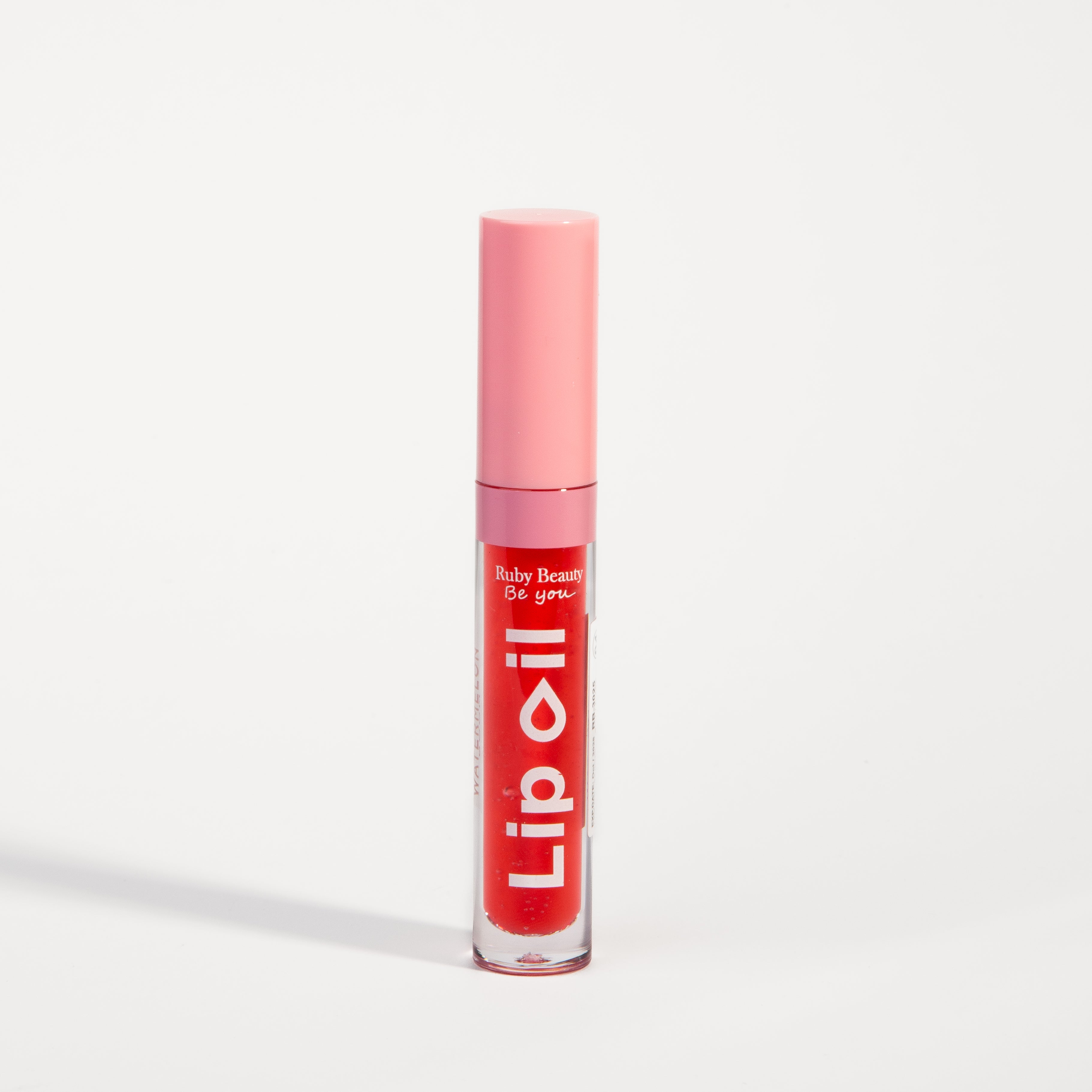 Ruby Beauty Lip Oil in Wild Strawberry β deep red closed lip oil
