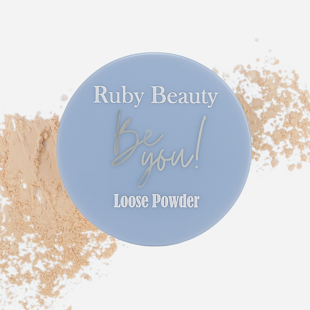 Ruby Beauty loose setting powder – lightweight long-wear face powder with natural finish for all skin types in Lebanon