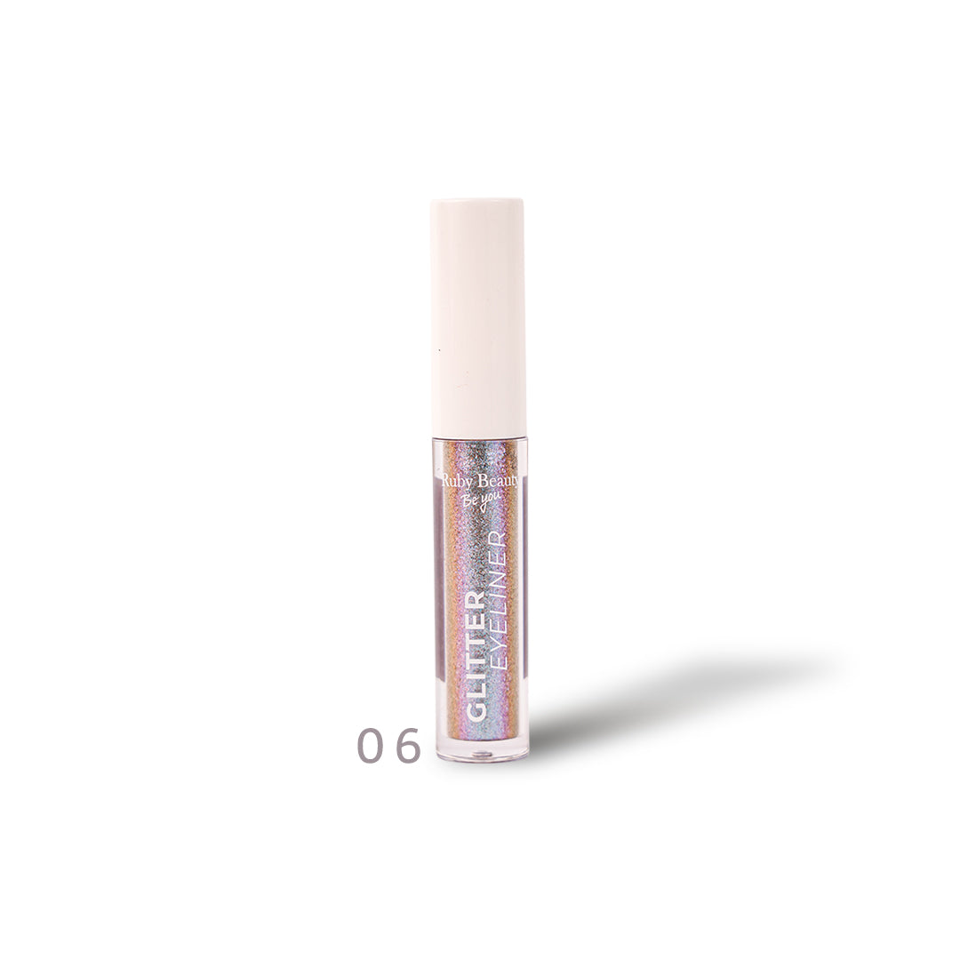 Ruby Beauty Glitter Eyeliner 06 β Holographic Silver
