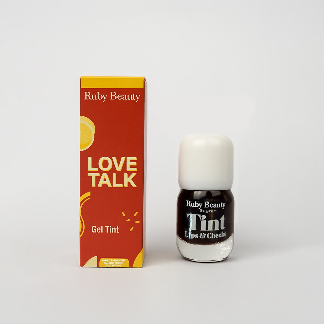 Ruby Beauty Lips & Cheeks Tint in Love Talk β vibrant pink gel tint for a fresh glow