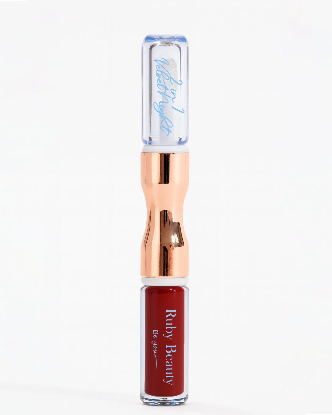 Ruby Beauty Velvet Night 2-in-1 Lipstick and Lip Oil with glossy finish