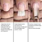 Step 1 applying base coat before fiberglass nails