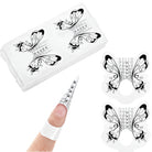 Nail extension being sculpted on butterfly form

